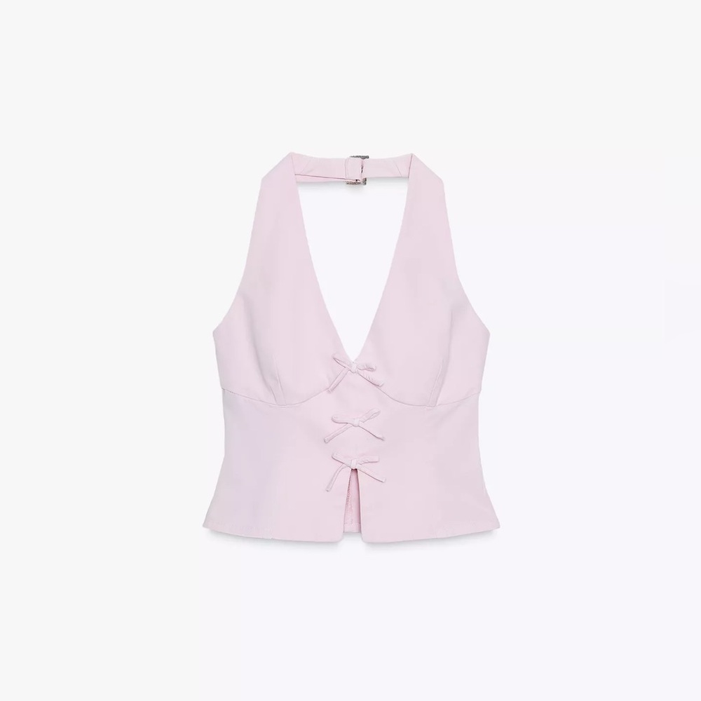 ZARA TIED CROPPED TOP